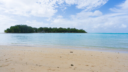 Muri beach, the most famous beach on the tropical island of Rarotonga