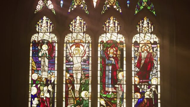 Window light in catholic church