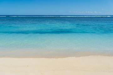A beautiful white sandy beach on the tropical Pacific island of Rarotonga