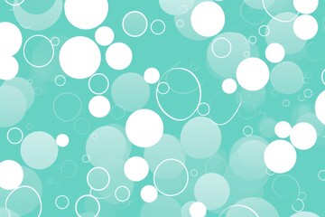 2D pattern white and light teal bubble pattern simple lines