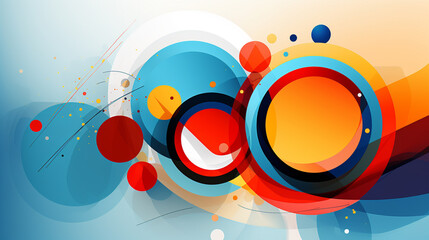 abstract background with circles colorful , Generate AI