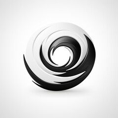 Vortex tornado symbol logo white background , generate AI
