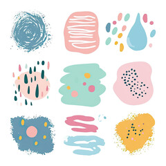 Fototapeta premium free vector set free hand doodle shape