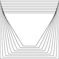 Square shape line warp effect inside. Design elements