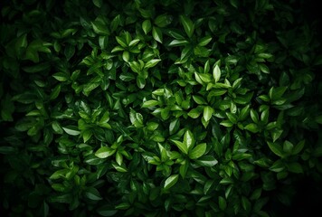 green leaves in the garden, Small green leaves texture background with beautiful pattern. Clean environment. Ornamental plant in the garden.