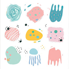 free vector set free hand doodle shape