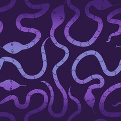 Cartoon animals seamless snakes pattern for wrapping paper and fabrics and new year 2025 packaging