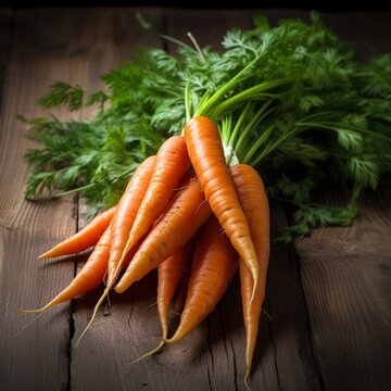 Best nutritious food carrots image Generative AI