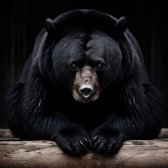 Black colored strong bears images Generative AI