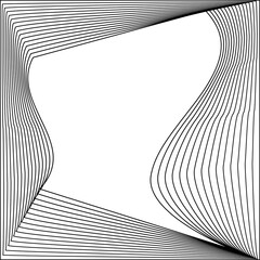 Square shape line warp effect inside. Design elements