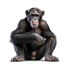 Fototapeta premium Chimpanzee isolated on white background