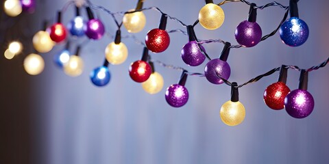 Efficient LED ball lights for festive ornamentation.