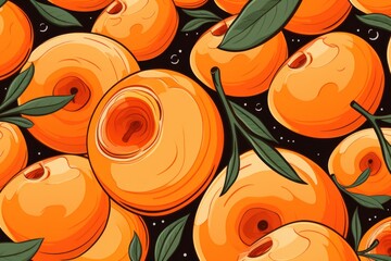 Apricot tiles, seamless pattern, SNES style