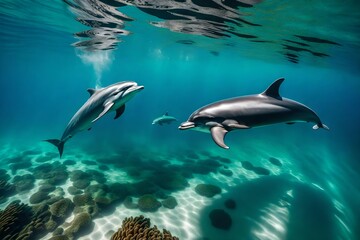 Fototapeta premium dolphin in the water