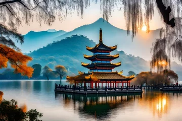 Zelfklevend Fotobehang temple of heaven country © SAJJAD