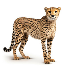 Cheetah isolated on white background