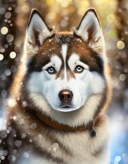 Siberian Husky in Snow