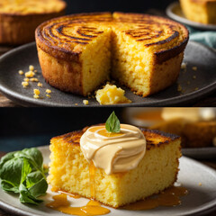 Grilled Cornbread with Honey Butter