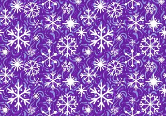 Christmas ice scribble seamless snowflakes pattern for wrapping paper and fabrics and linens and kids clothes print
