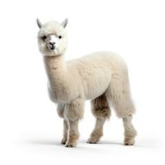 Alpaca isolated on white background