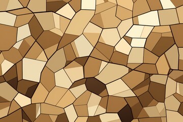 Beige cartoon illustration of a pattern with one break in the pattern