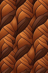 Brown cartoon illustration of a pattern with one break in the pattern