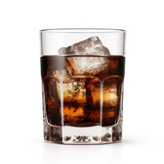 Black Russian Cocktail, isolated on white background