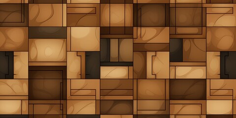 Brown tiles, seamless pattern, SNES style