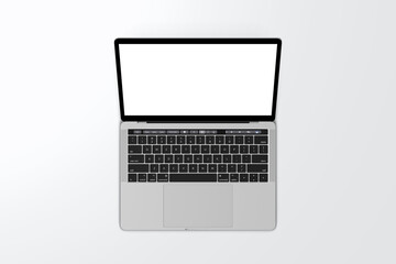 Realistic Laptop Screen Mockup 3d Rendering	