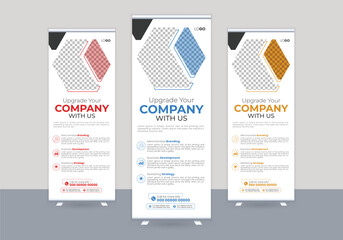 Corporate business rollup banner template design