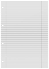 leeres liniertes Blatt Papier