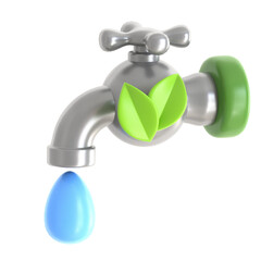 3d icon Save Water, 3d illustration, 3d element, 3d rendering, Graphic Elements, design element. Icon design, interface elements, concept illustration, art, ecology