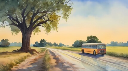 Fototapeta premium bus, intercity bus, urban transport, public transport, travel