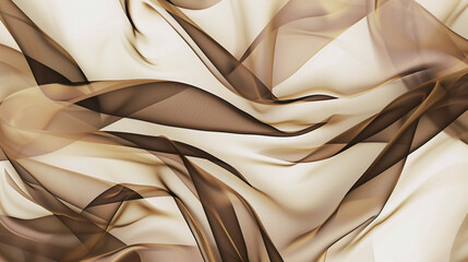 Colorful fabric backgrounds. Silk fabric texture luxurious background. brown floaty fabric on white backgrounds. Trend colors and fabrics of 2024. The most preferred fabrics. 