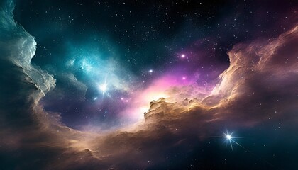 Obraz na płótnie Canvas beautiful space nebula color background