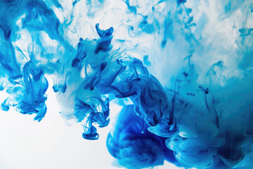 abstract colorful blue ink explosion background