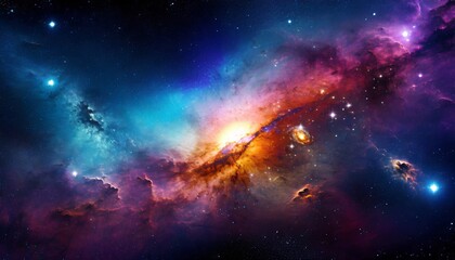 Fototapeta premium beautiful space nebula color background