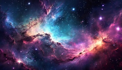 beautiful space nebula color background - obrazy, fototapety, plakaty