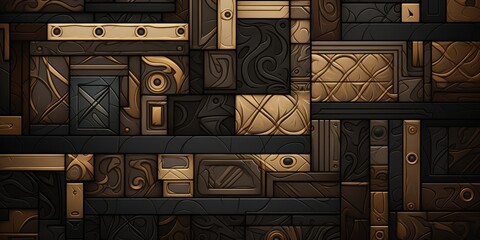 Ebony tiles, seamless pattern, SNES style