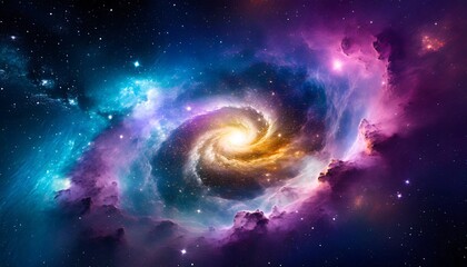 beautiful spiral nebula color background