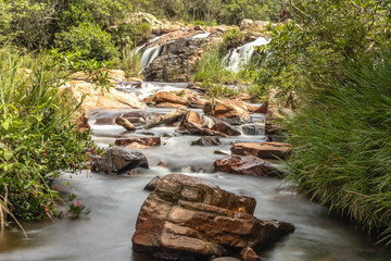 cachoeira na cidade de Boa Esperança, Estado de Minas Gerais, Brasil