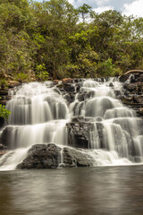 cachoeira na cidade de Boa Esperança, Estado de Minas Gerais, Brasil