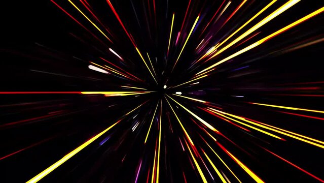 colorful light speed rays background