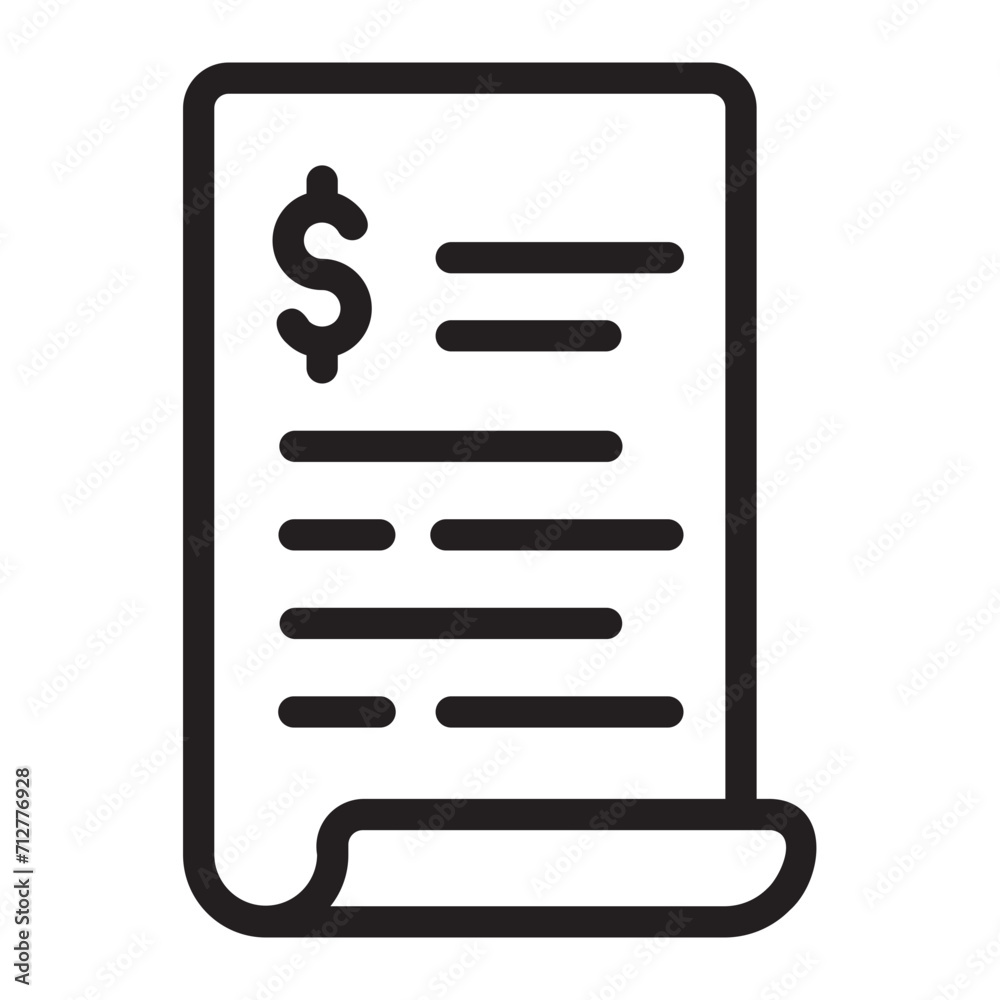 Poster expenses line icon