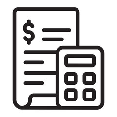 accounting line icon