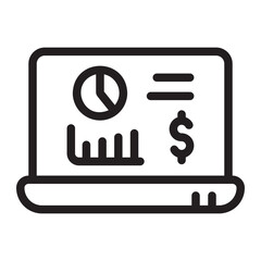 accounting system line icon