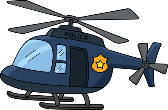 recommend clip art: Police Helicopter Cartoon Colored Clipart