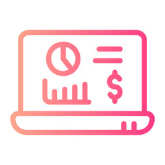 accounting system gradient icon