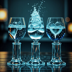 glasses of champagne