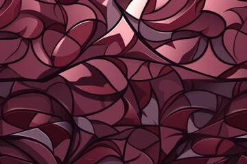 Maroon cartoon illustration of a pattern with one break in the pattern